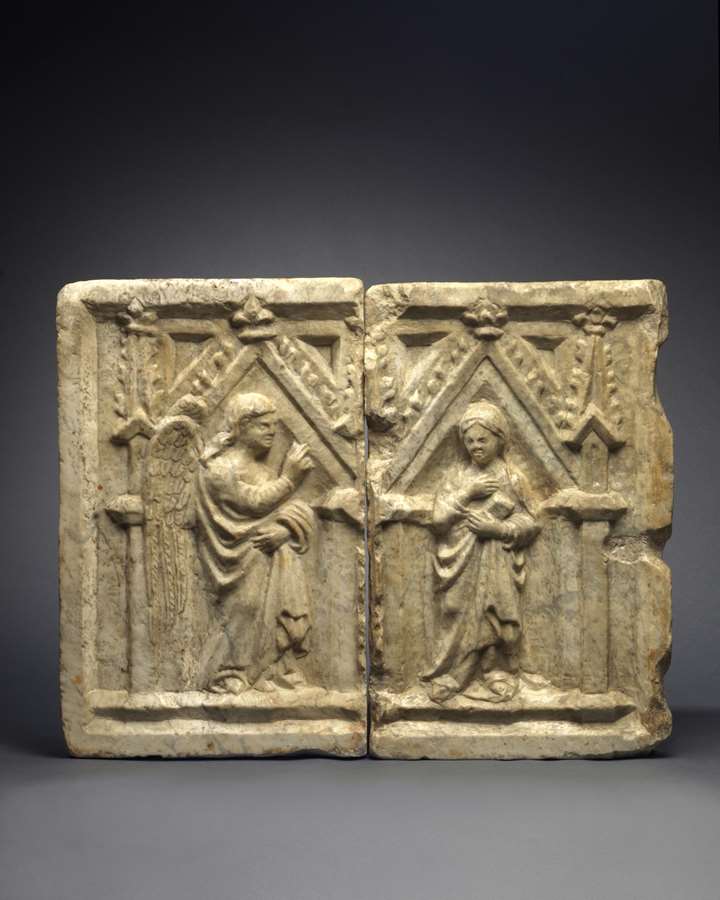 A Pair of Reliefs with the Angel Gabriel and Virgin of the Annunciation